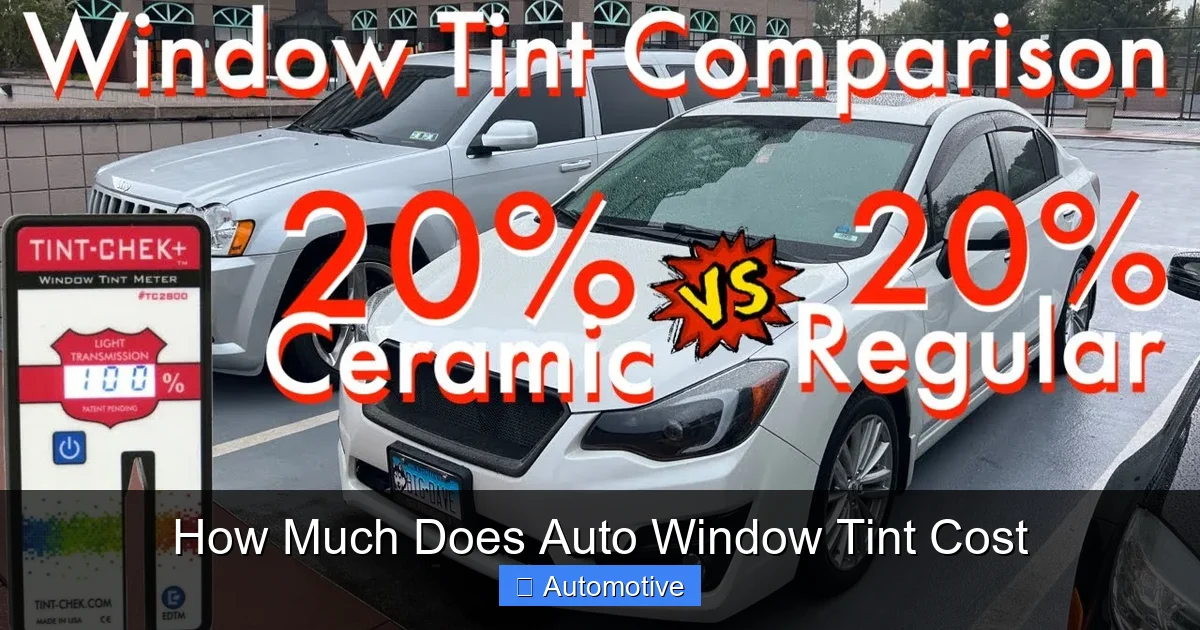 How Much Does Auto Window Tint Cost