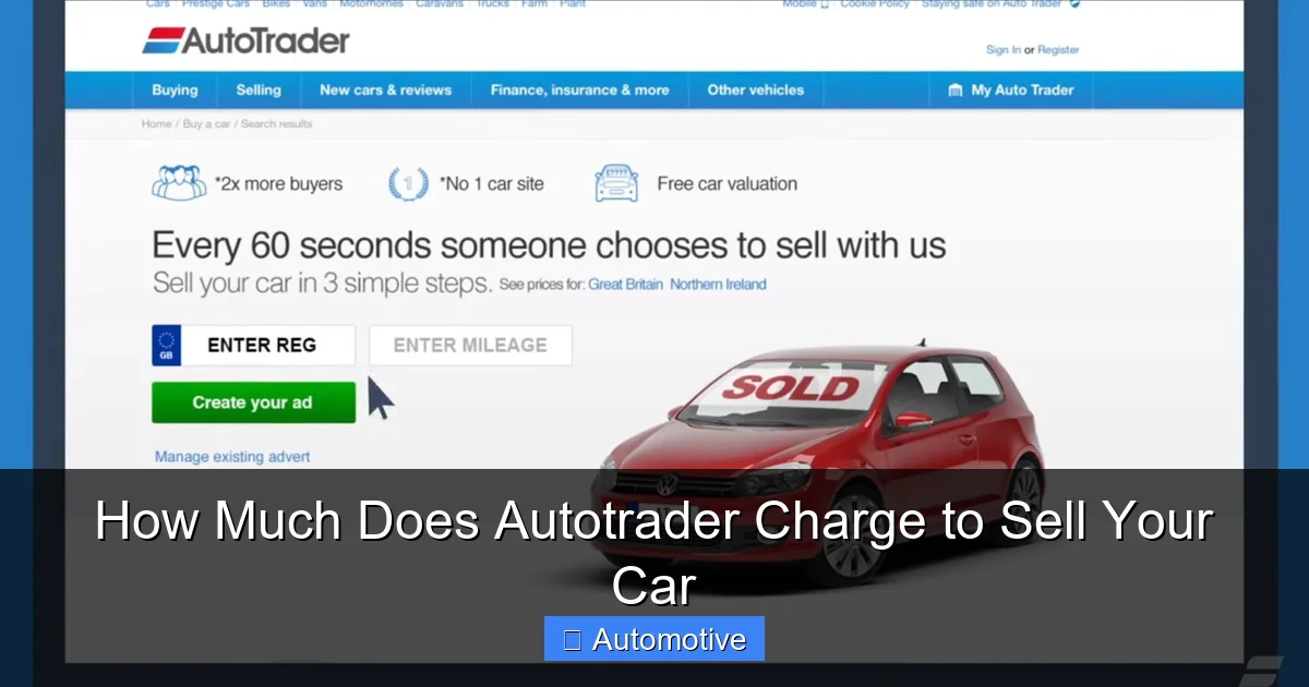 How Much Does Autotrader Charge to Sell Your Car