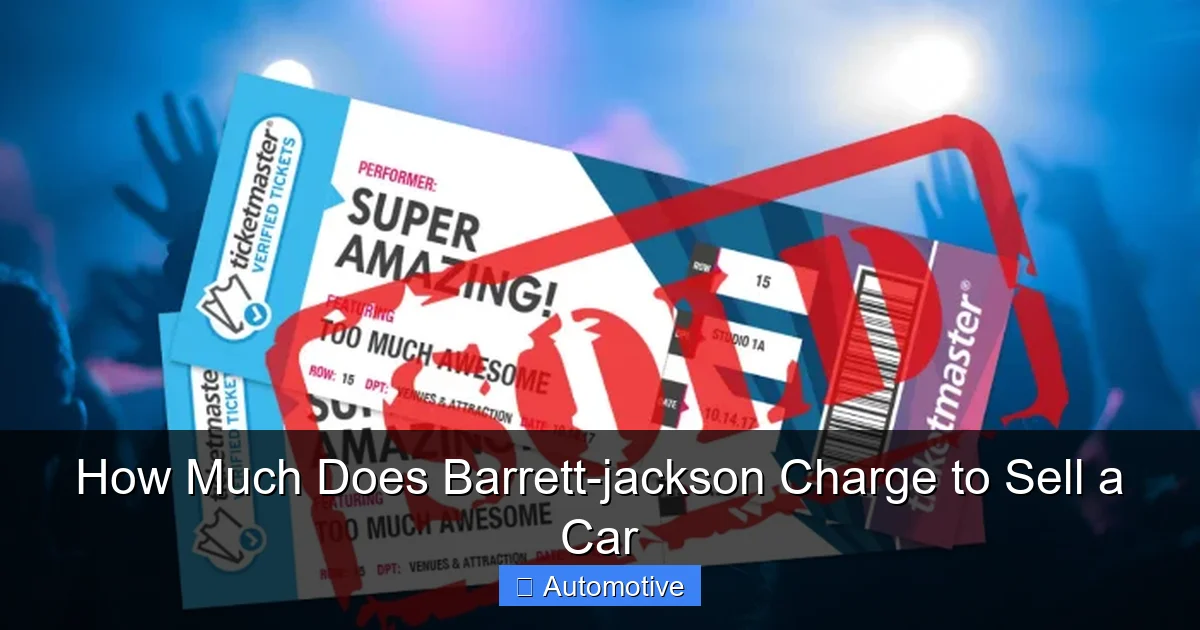 How Much Does Barrett-jackson Charge to Sell a Car