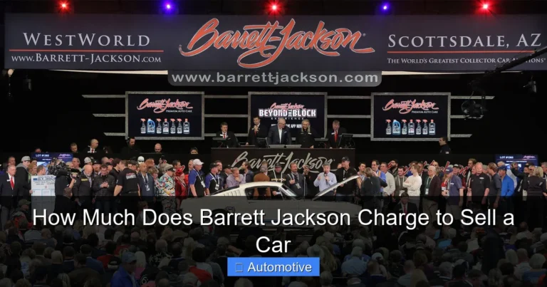 How Much Does Barrett Jackson Charge to Sell a Car