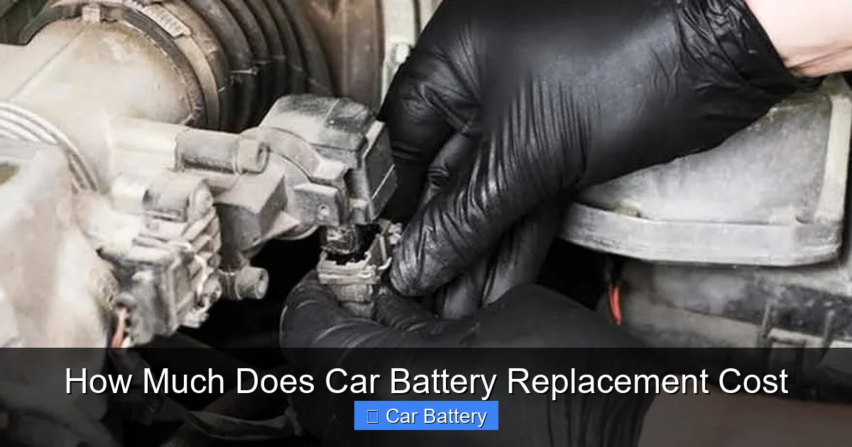How Much Does Car Battery Replacement Cost