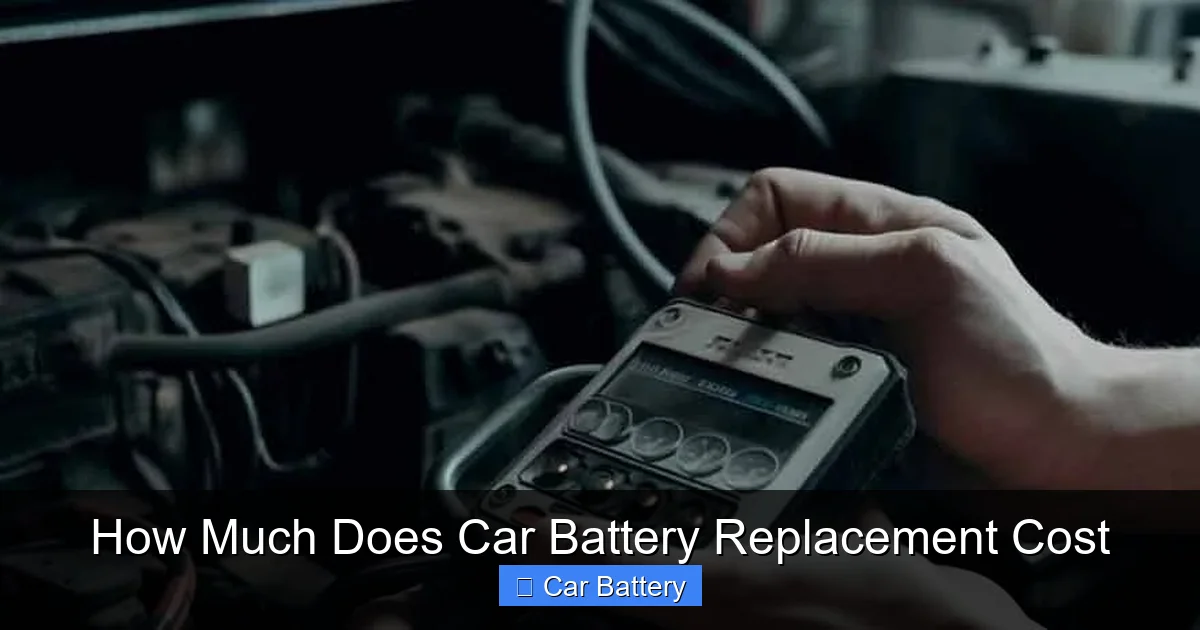 How Much Does Car Battery Replacement Cost