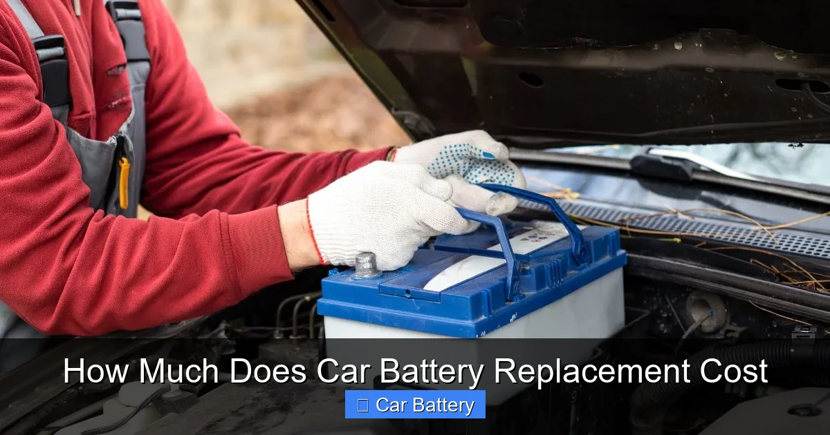 How Much Does Car Battery Replacement Cost