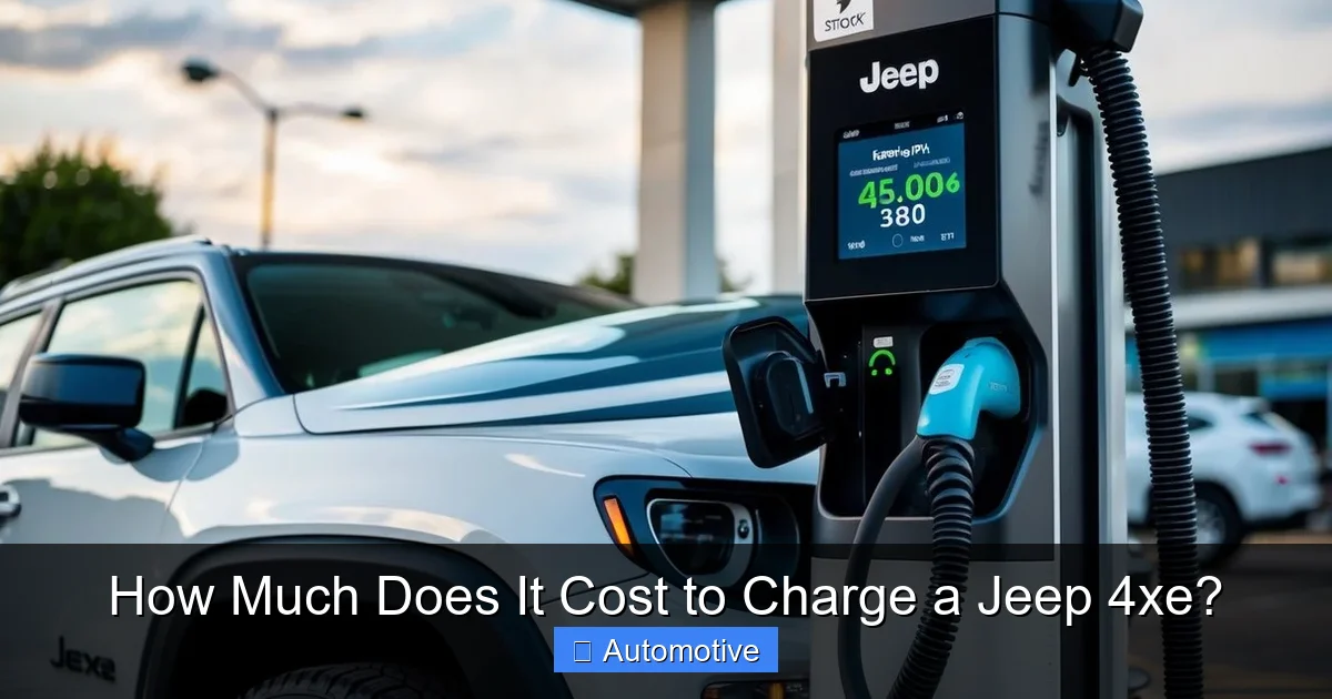 How Much Does It Cost to Charge a Jeep 4xe?