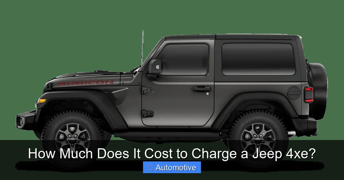 How Much Does It Cost to Charge a Jeep 4xe?