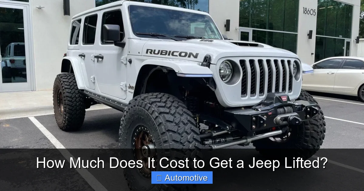 How Much Does It Cost to Get a Jeep Lifted?