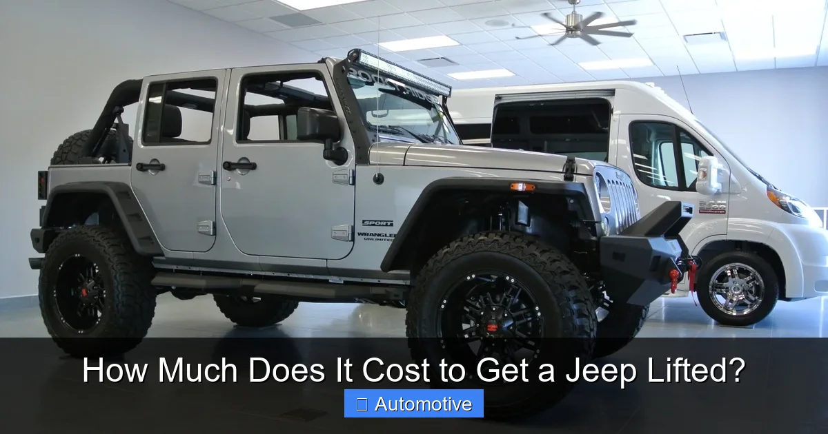 How Much Does It Cost to Get a Jeep Lifted?