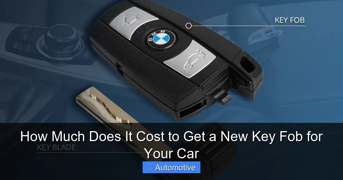 How Much Does It Cost to Get a New Key Fob for Your Car