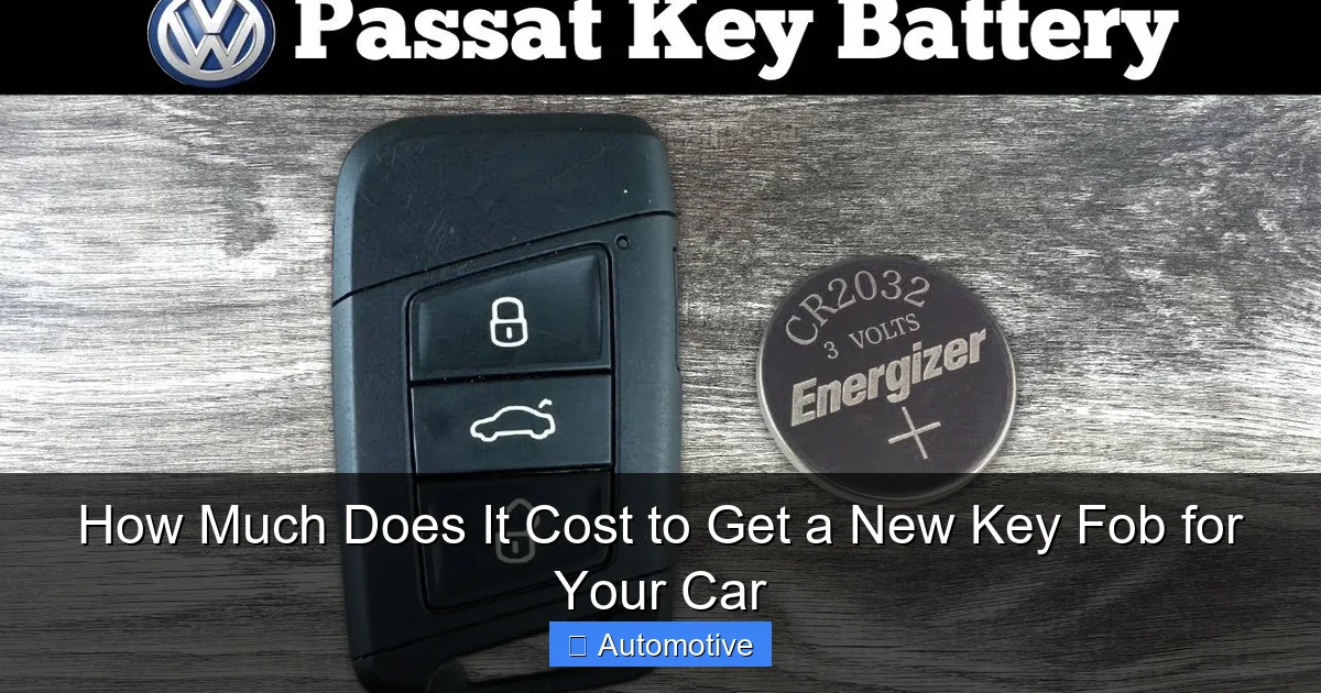 How Much Does It Cost to Get a New Key Fob for Your Car
