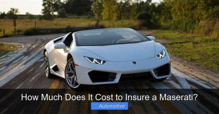 How Much Does It Cost to Insure a Maserati?