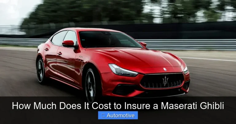 How Much Does It Cost to Insure a Maserati Ghibli