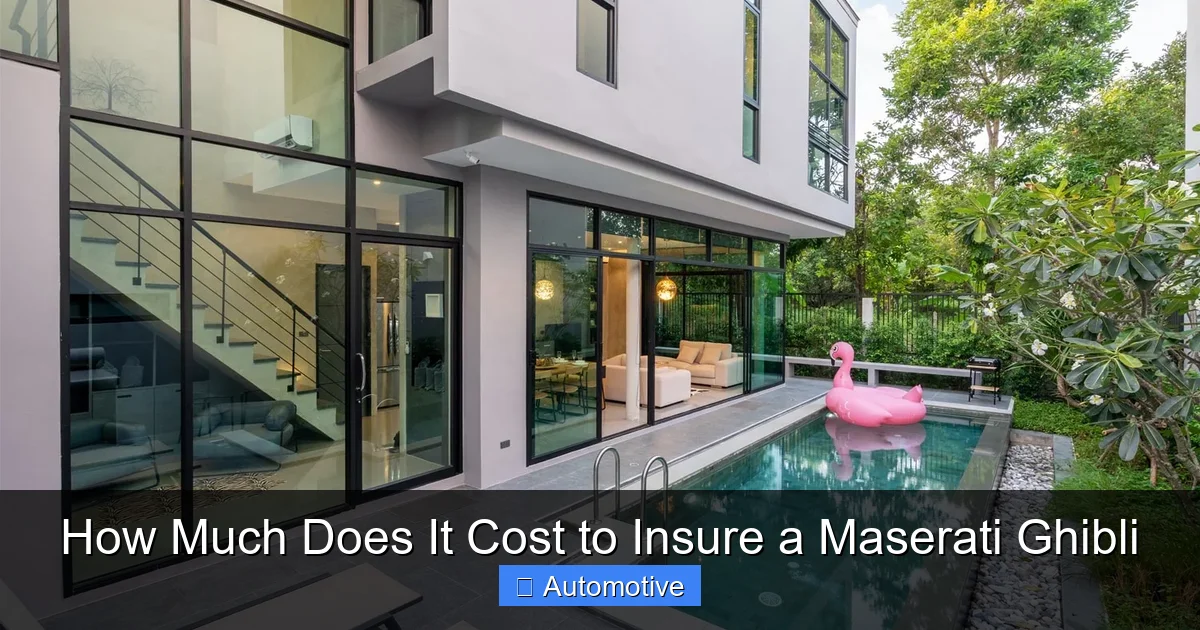 How Much Does It Cost to Insure a Maserati Ghibli