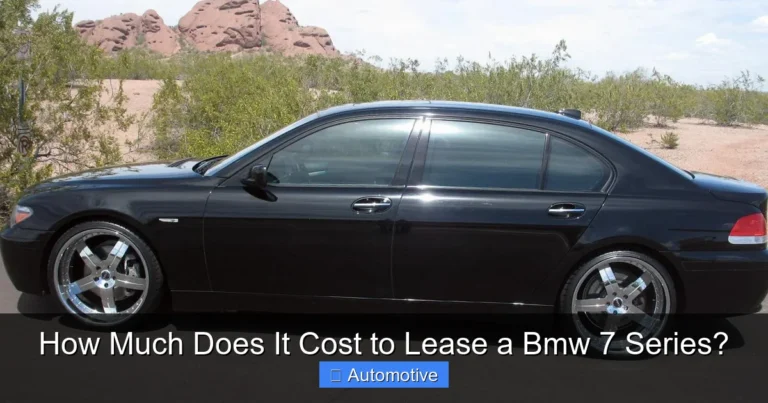 How Much Does It Cost to Lease a Bmw 7 Series?
