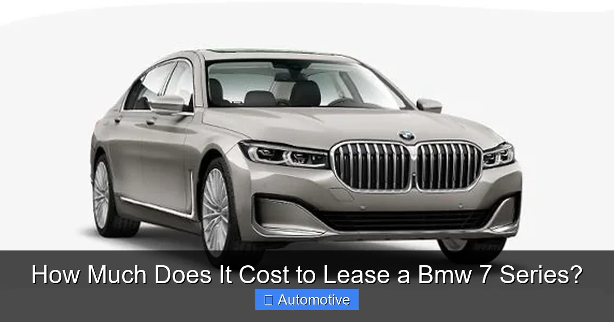 How Much Does It Cost to Lease a Bmw 7 Series?