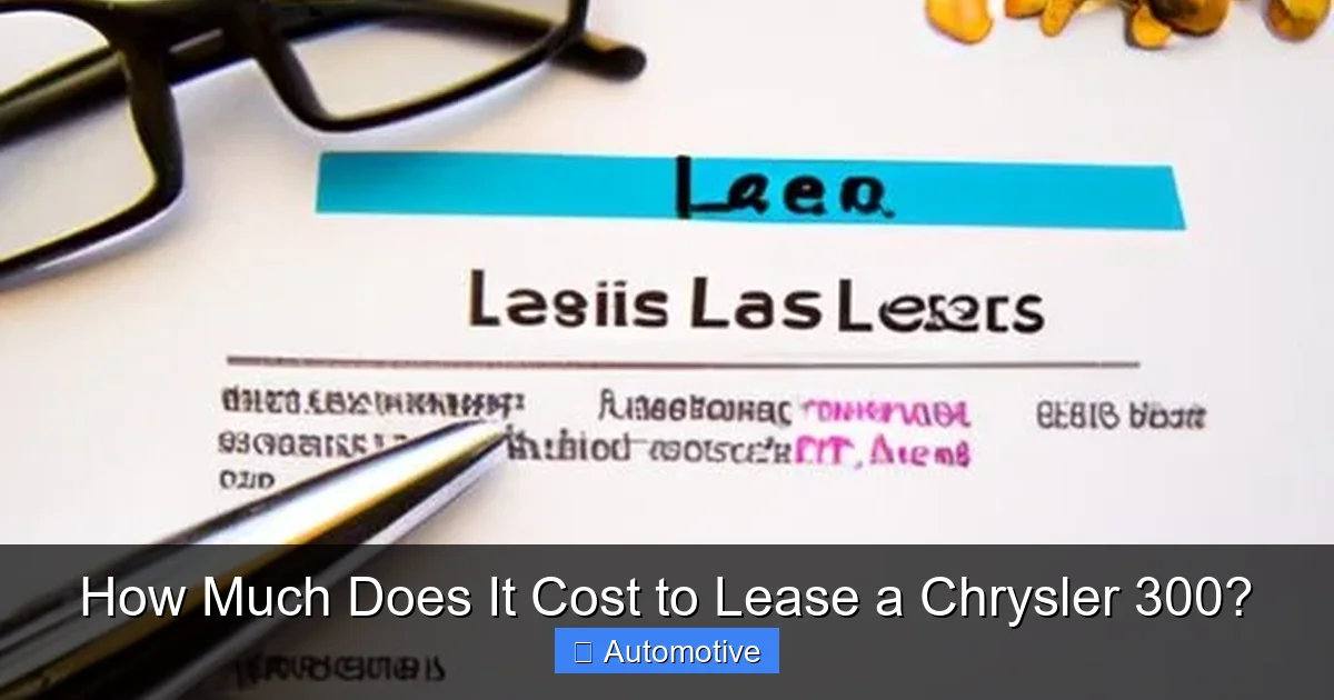 How Much Does It Cost to Lease a Chrysler 300?