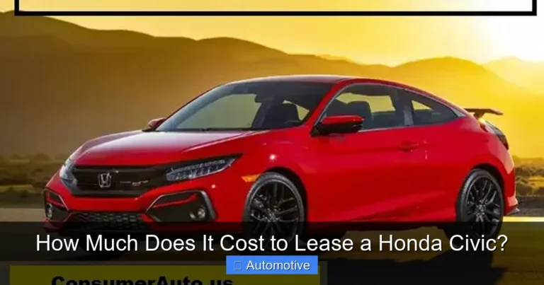 How Much Does It Cost to Lease a Honda Civic?