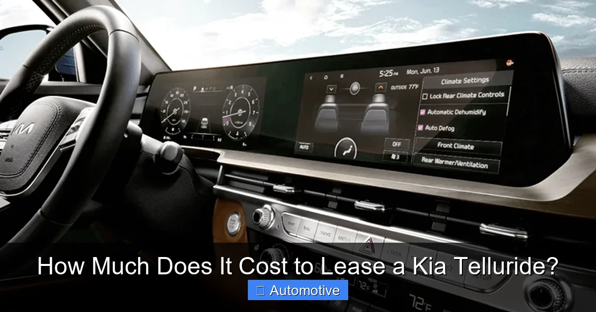 How Much Does It Cost to Lease a Kia Telluride?