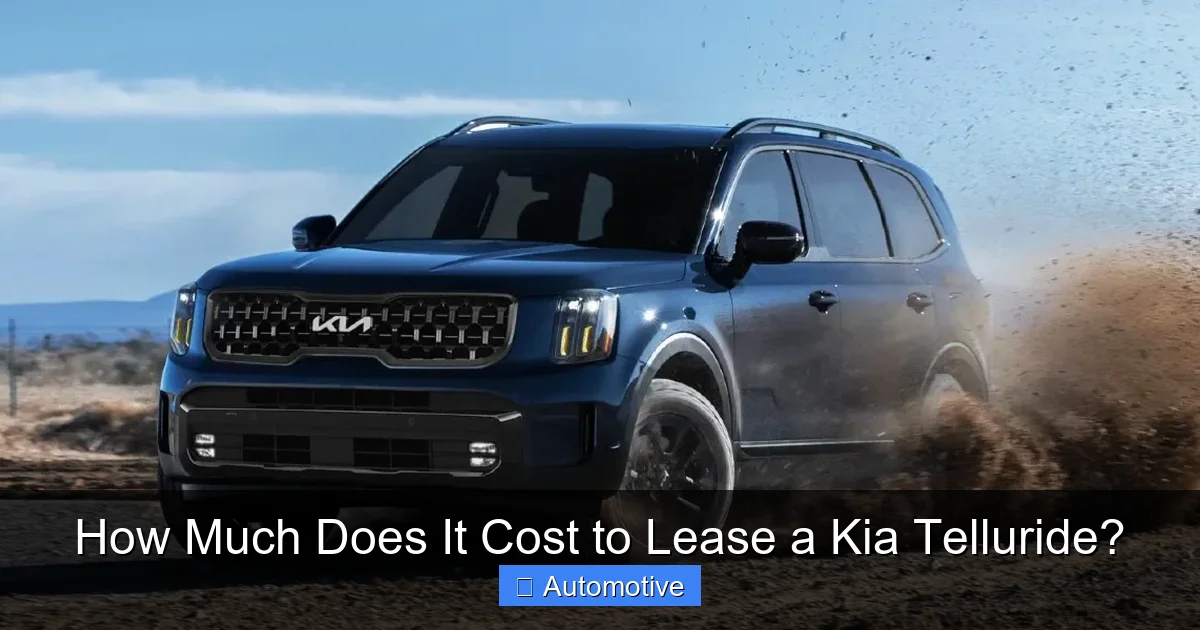How Much Does It Cost to Lease a Kia Telluride?