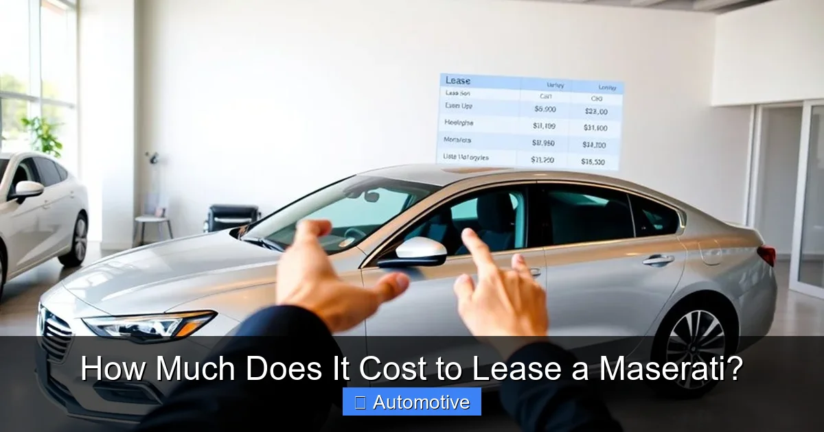 How Much Does It Cost to Lease a Maserati?