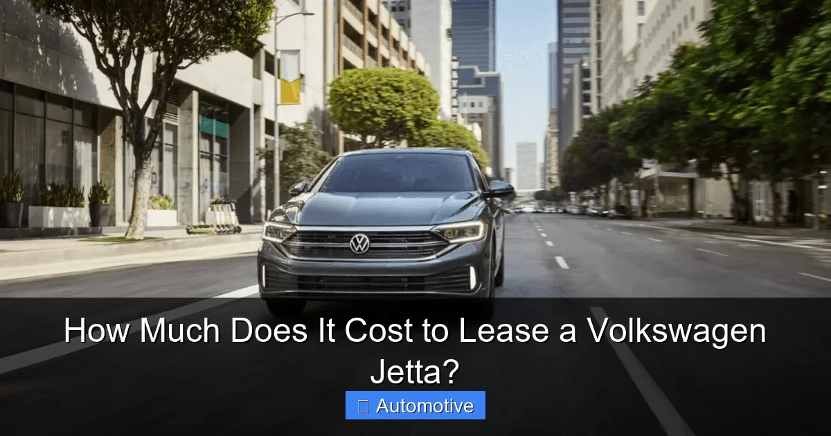 How Much Does It Cost to Lease a Volkswagen Jetta?