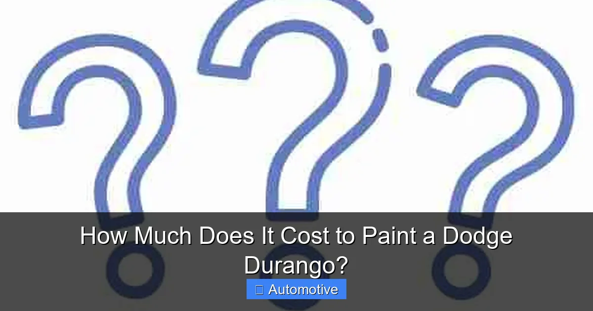 How Much Does It Cost to Paint a Dodge Durango?
