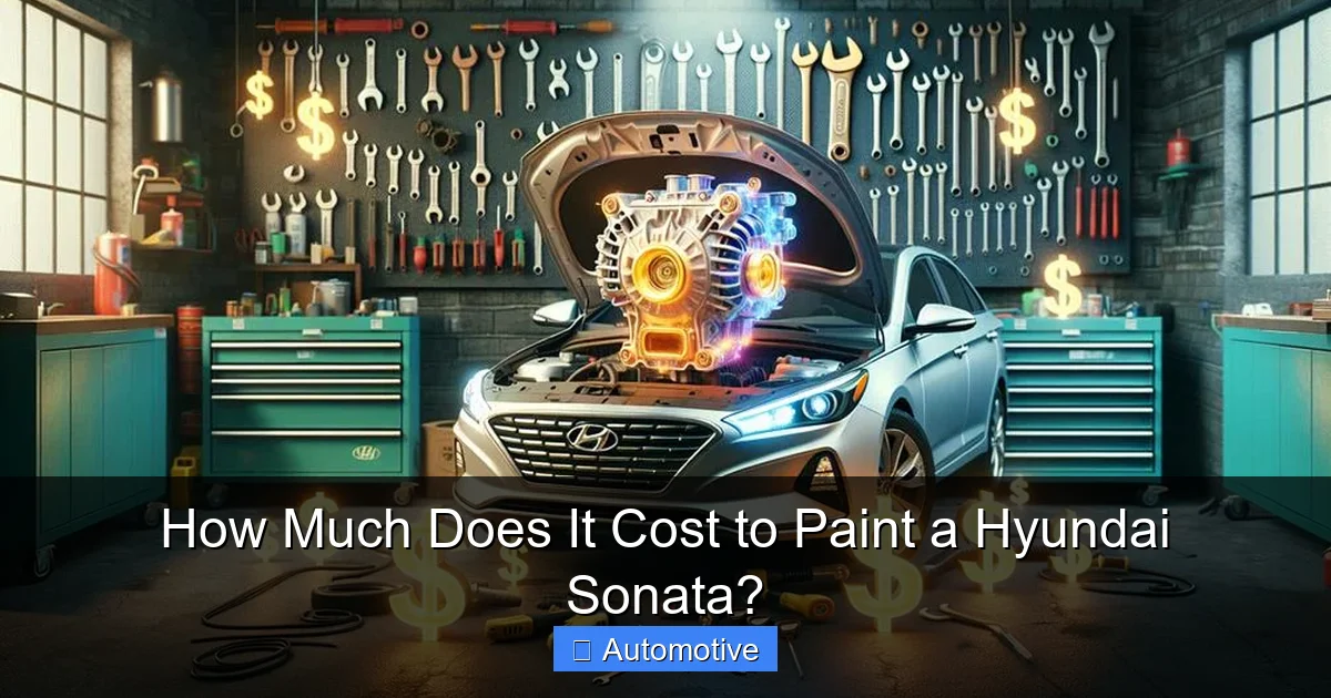 How Much Does It Cost to Paint a Hyundai Sonata?