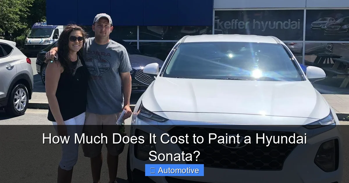 How Much Does It Cost to Paint a Hyundai Sonata?