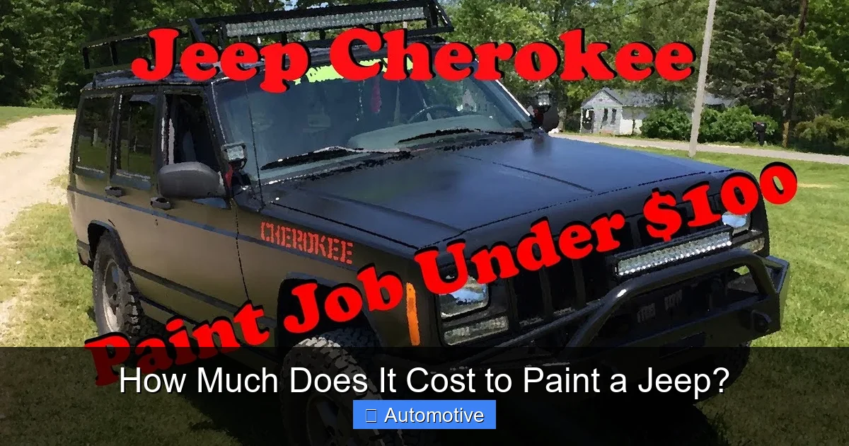 How Much Does It Cost to Paint a Jeep?