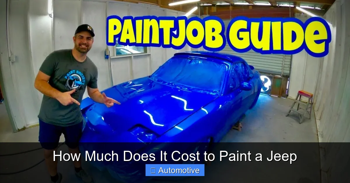 How Much Does It Cost to Paint a Jeep