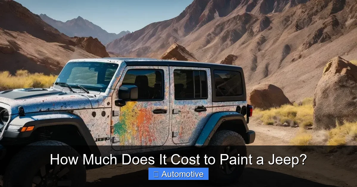 How Much Does It Cost to Paint a Jeep?