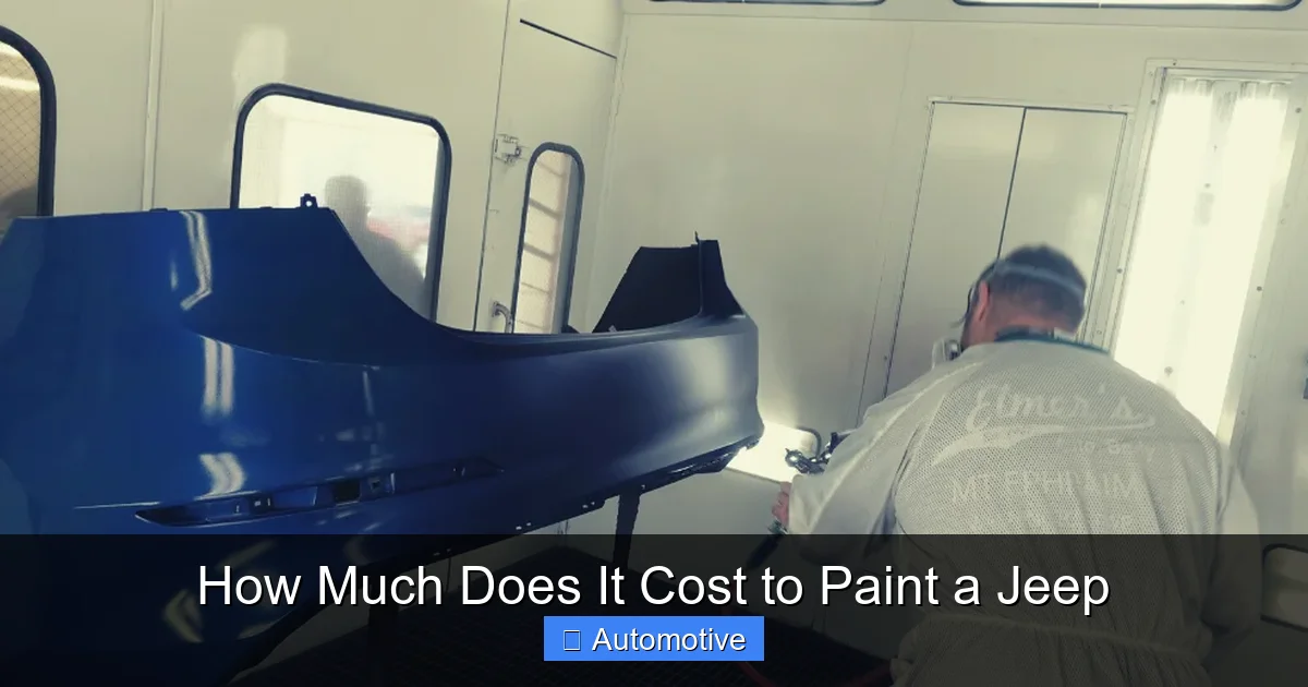 How Much Does It Cost to Paint a Jeep