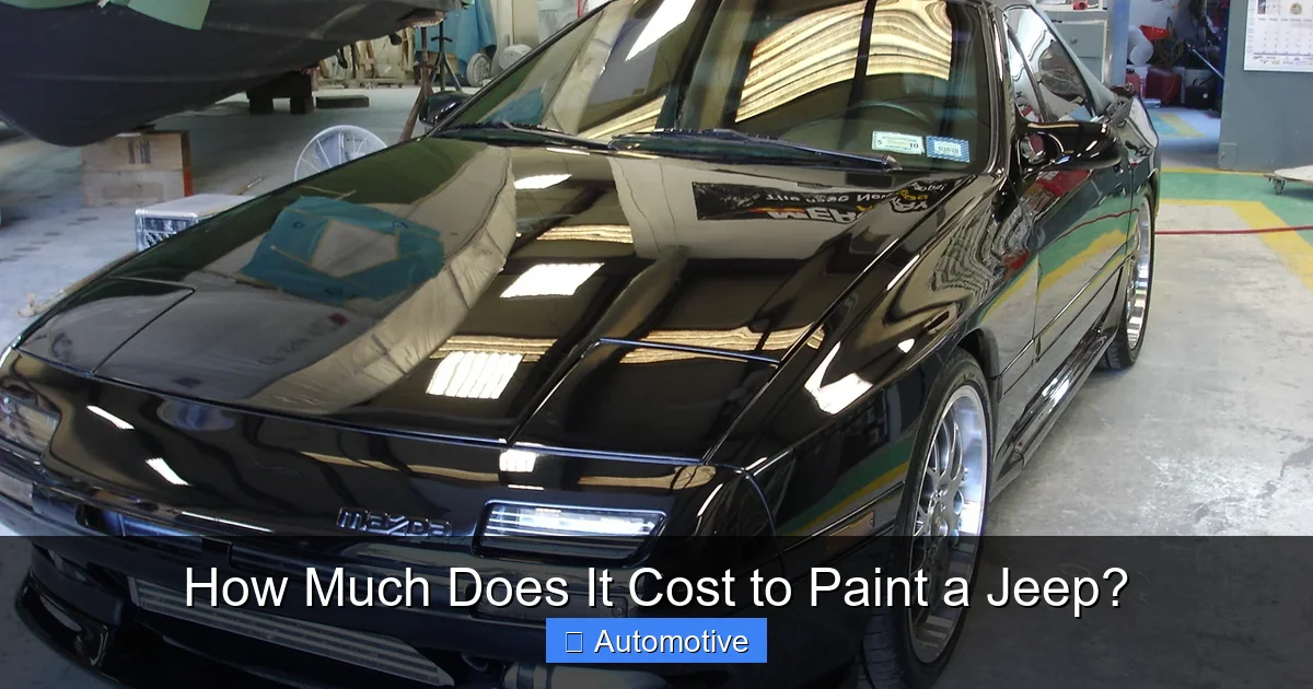 How Much Does It Cost to Paint a Jeep?