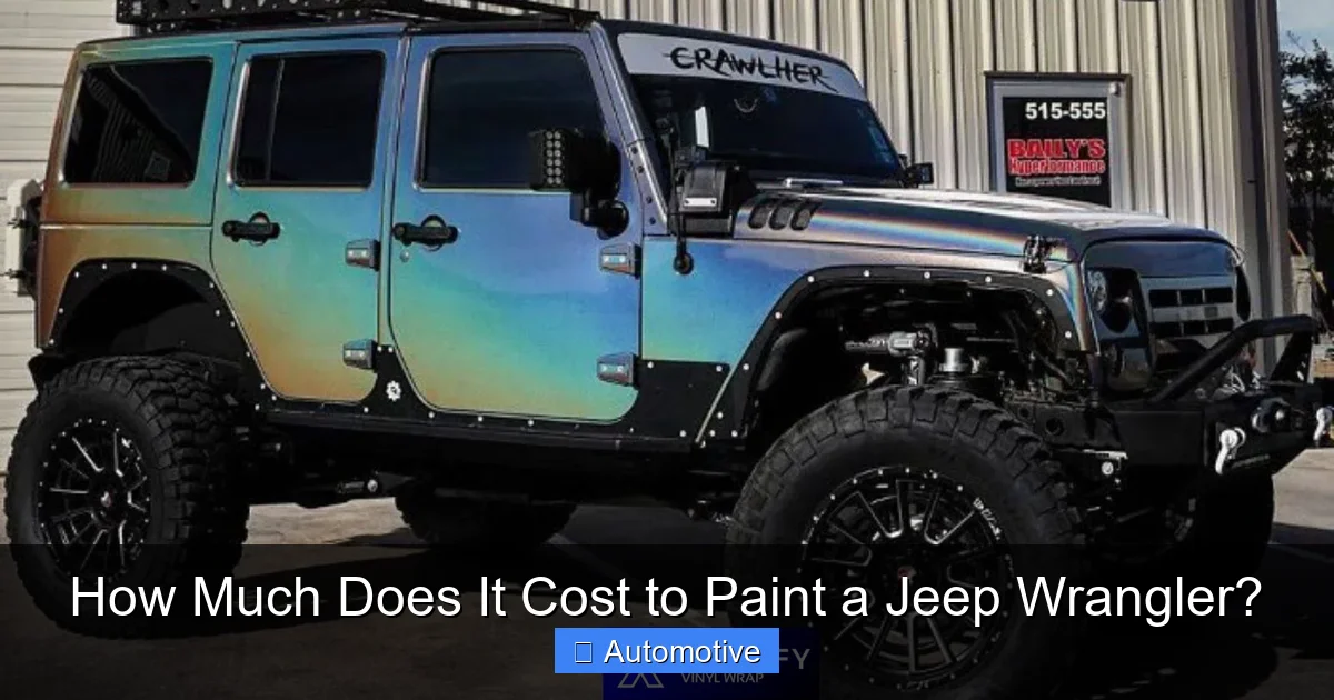 How Much Does It Cost to Paint a Jeep Wrangler?