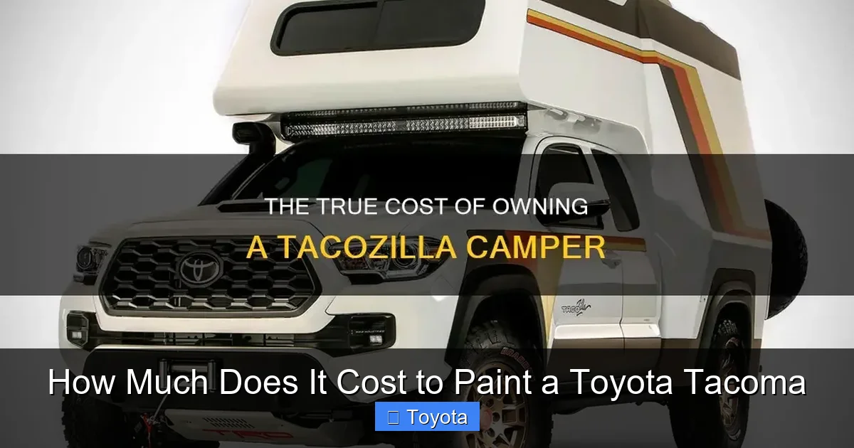 How Much Does It Cost to Paint a Toyota Tacoma