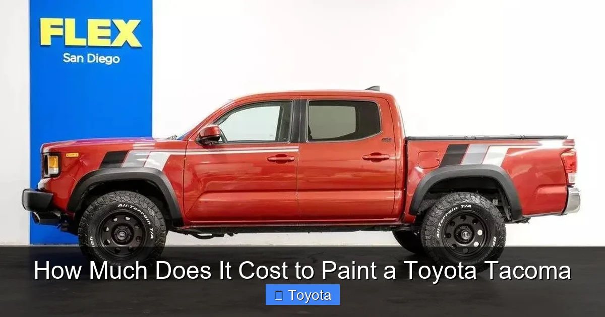 How Much Does It Cost to Paint a Toyota Tacoma