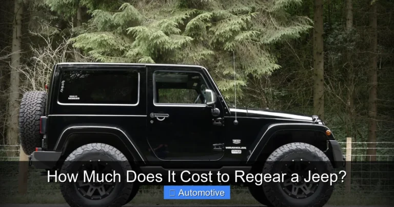 How Much Does It Cost to Regear a Jeep?