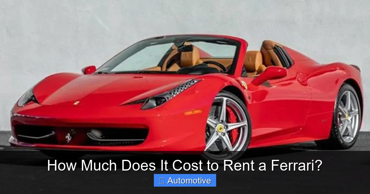 How Much Does It Cost to Rent a Ferrari?