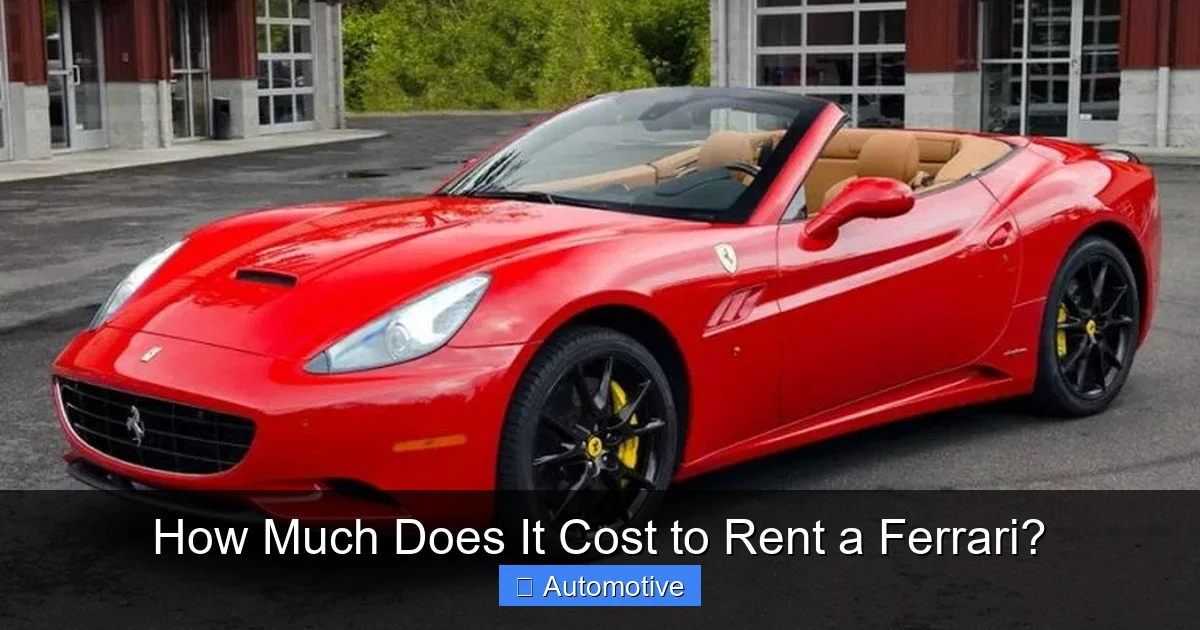 How Much Does It Cost to Rent a Ferrari?