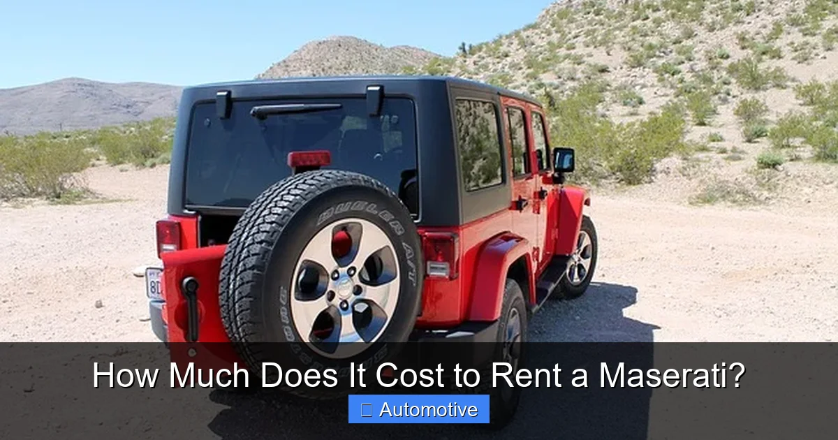 How Much Does It Cost to Rent a Maserati?
