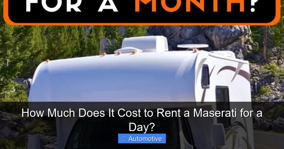 How Much Does It Cost to Rent a Maserati for a Day?