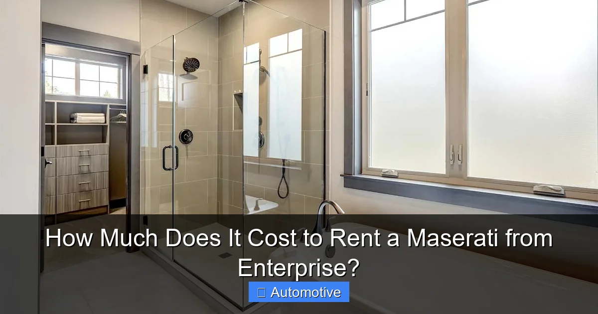 How Much Does It Cost to Rent a Maserati from Enterprise?