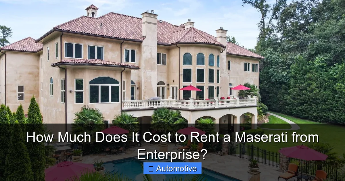 How Much Does It Cost to Rent a Maserati from Enterprise?