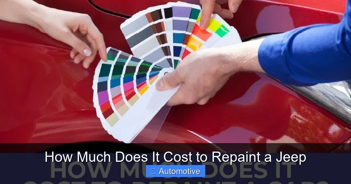 How Much Does It Cost to Repaint a Jeep