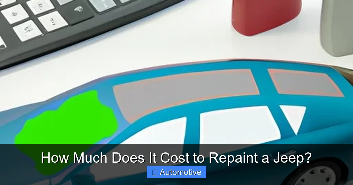 How Much Does It Cost to Repaint a Jeep?