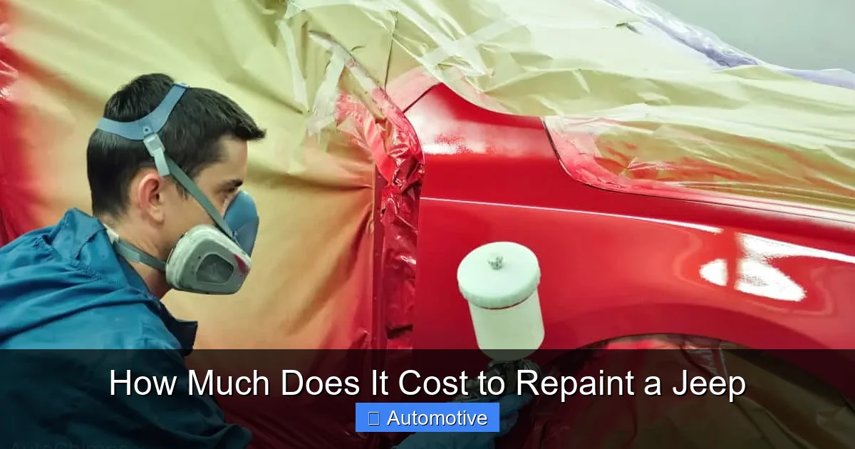 How Much Does It Cost to Repaint a Jeep