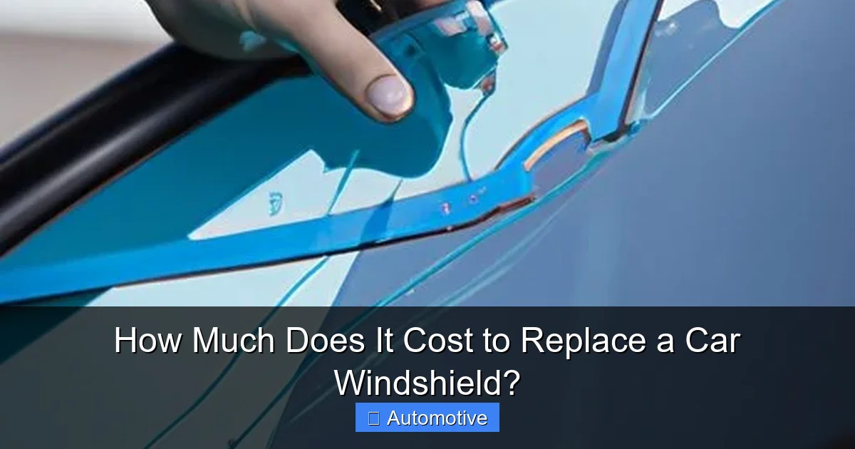 How Much Does It Cost to Replace a Car Windshield?