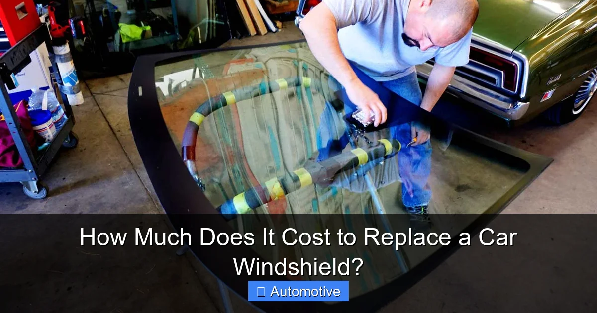 How Much Does It Cost to Replace a Car Windshield?