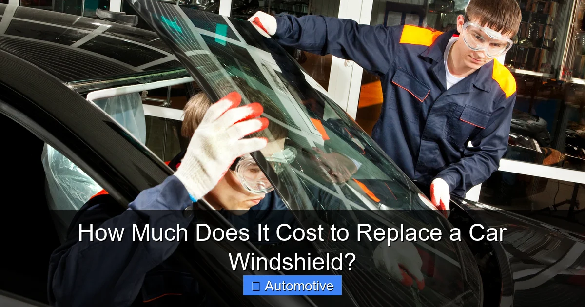 How Much Does It Cost to Replace a Car Windshield?