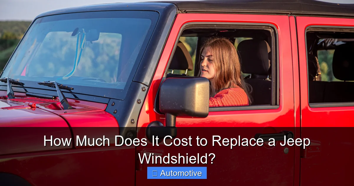 How Much Does It Cost to Replace a Jeep Windshield?