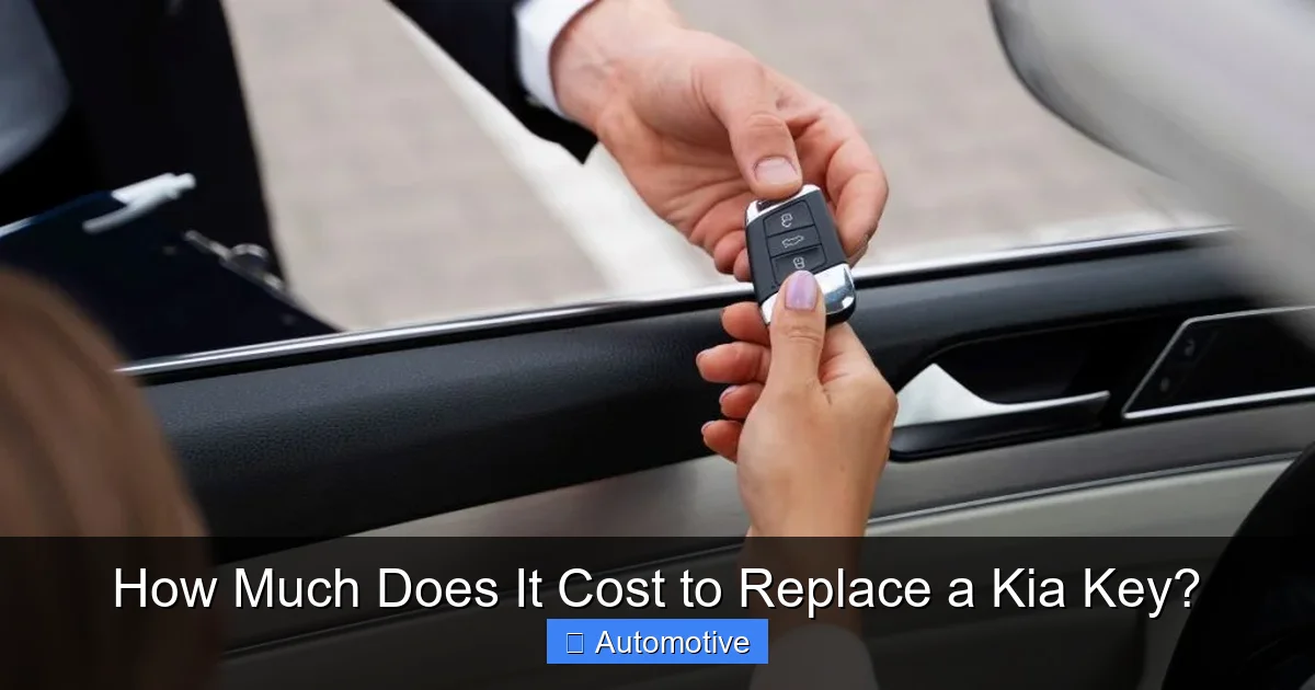 How Much Does It Cost to Replace a Kia Key?
